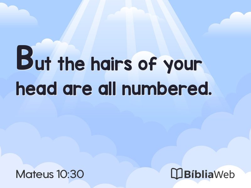 Mateus 10:30 em imagem para compartilhar