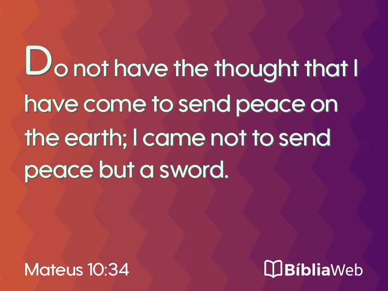 Mateus 10:34 em imagem para compartilhar