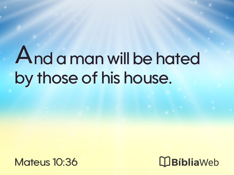 Mateus 10:36 em imagem para compartilhar