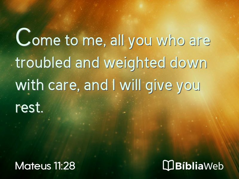 Mateus 11:28 em imagem para compartilhar