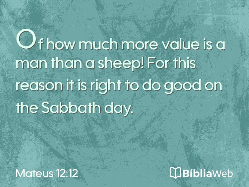 Mateus 12:12 em imagem para compartilhar