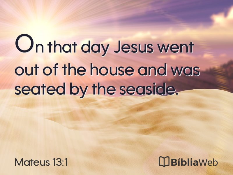 Mateus 13:1 em imagem para compartilhar