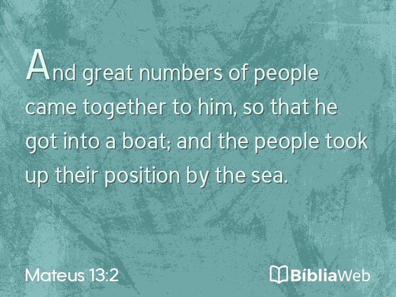 Mateus 13:2 em imagem para compartilhar