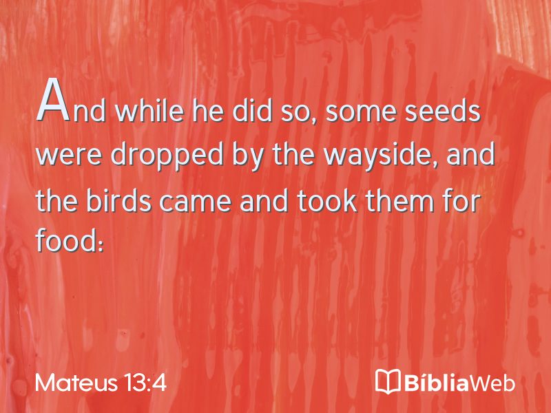 Mateus 13:4 em imagem para compartilhar