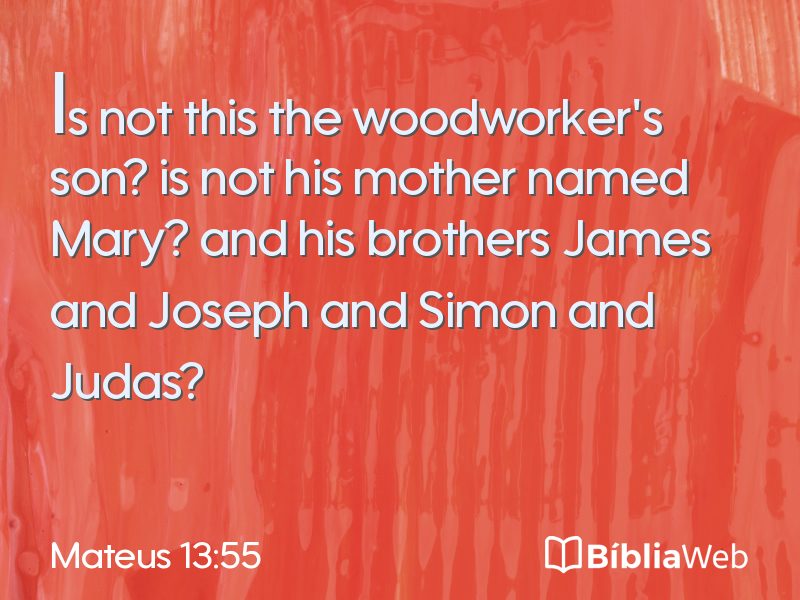 Mateus 13:55 em imagem para compartilhar
