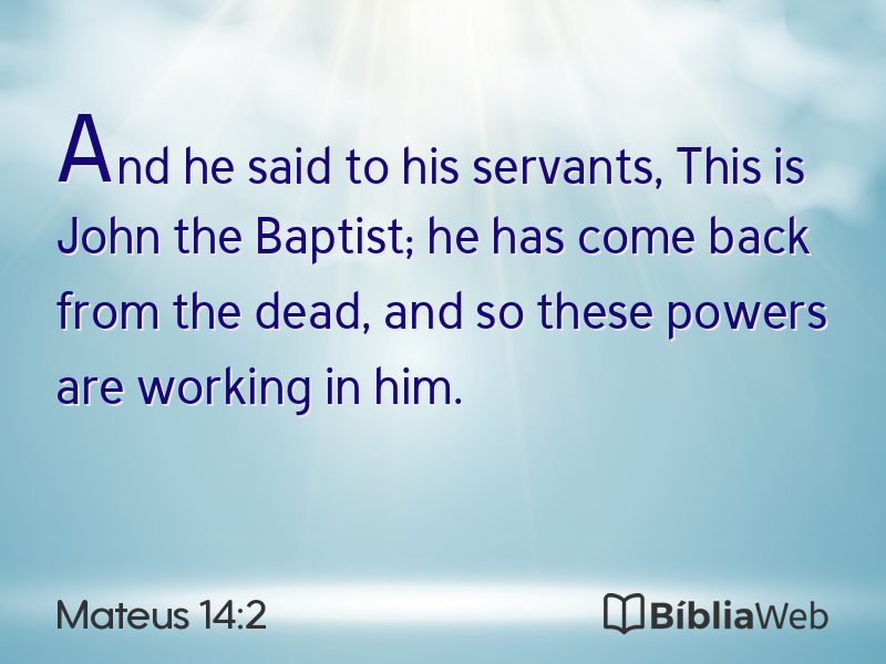 Mateus 14:2 em imagem para compartilhar