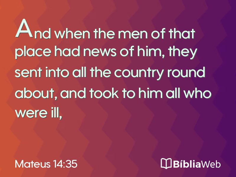 Mateus 14:35 em imagem para compartilhar