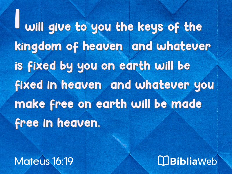 Mateus 16:19 em imagem para compartilhar