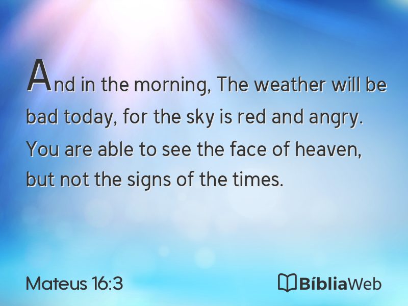 Mateus 16:3 em imagem para compartilhar