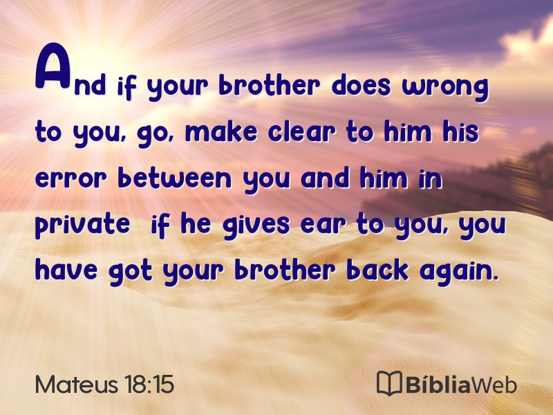 Mateus 18:15 em imagem para compartilhar