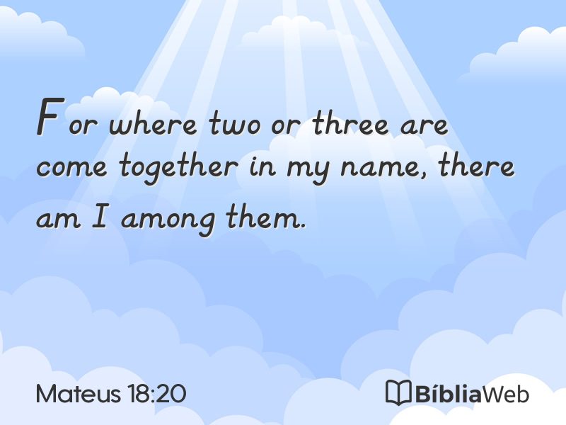 Mateus 18:20 em imagem para compartilhar