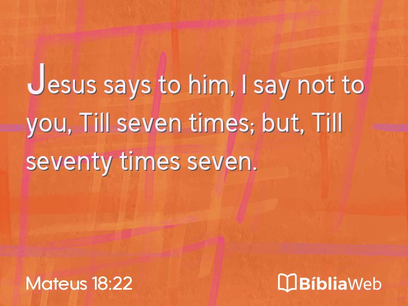 Mateus 18:22 em imagem para compartilhar