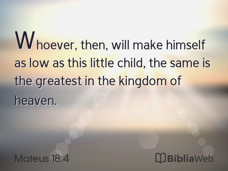 Mateus 18:4 em imagem para compartilhar