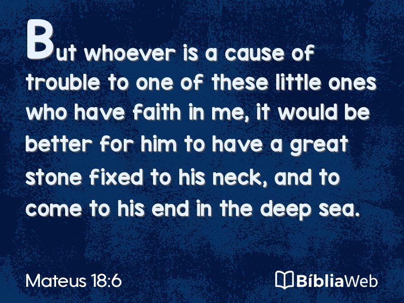 Mateus 18:6 em imagem para compartilhar