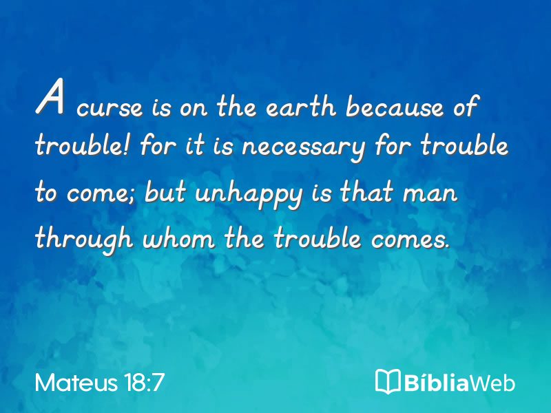Mateus 18:7 em imagem para compartilhar