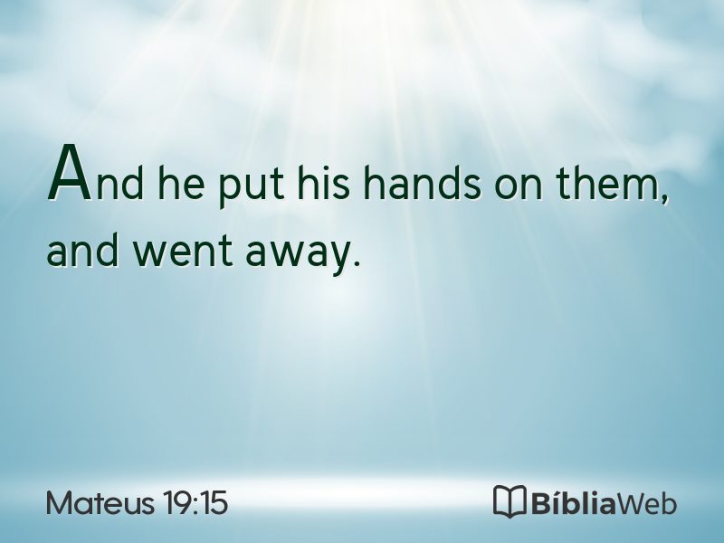 Mateus 19:15 em imagem para compartilhar