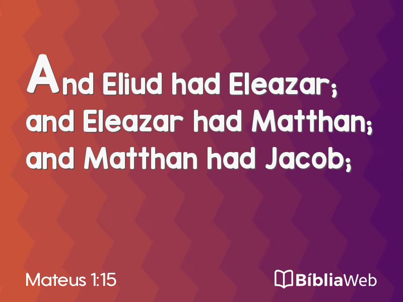 Mateus 1:15 em imagem para compartilhar