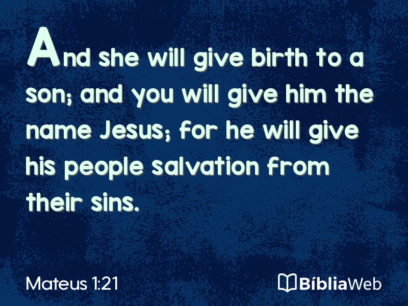 Mateus 1:21 em imagem para compartilhar