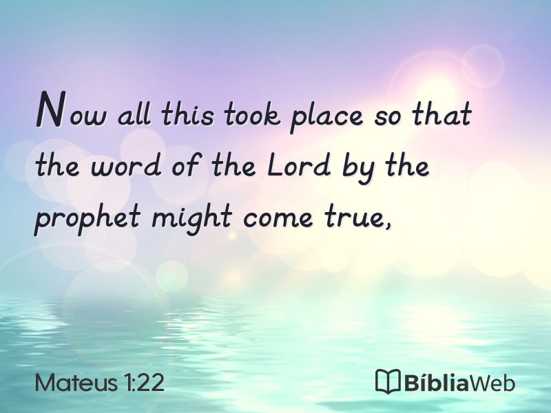 Mateus 1:22 em imagem para compartilhar