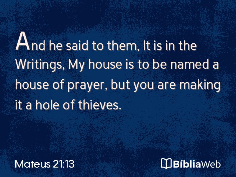 Mateus 21:13 em imagem para compartilhar