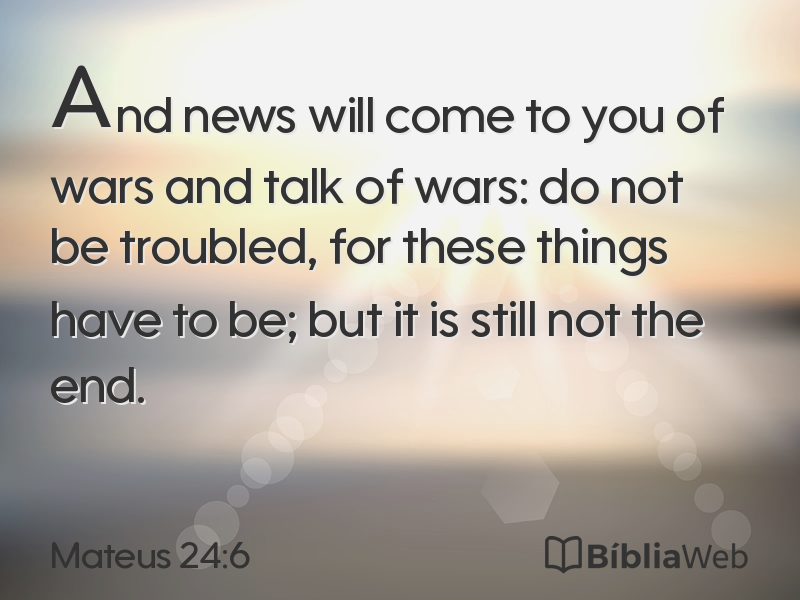 Mateus 24:6 em imagem para compartilhar