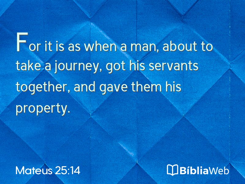 Mateus 25:14 em imagem para compartilhar