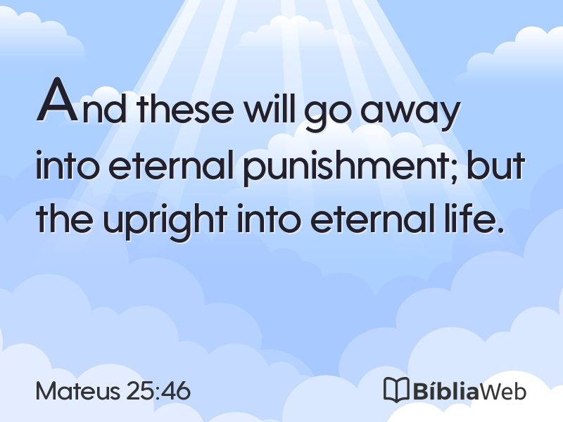 Mateus 25:46 em imagem para compartilhar