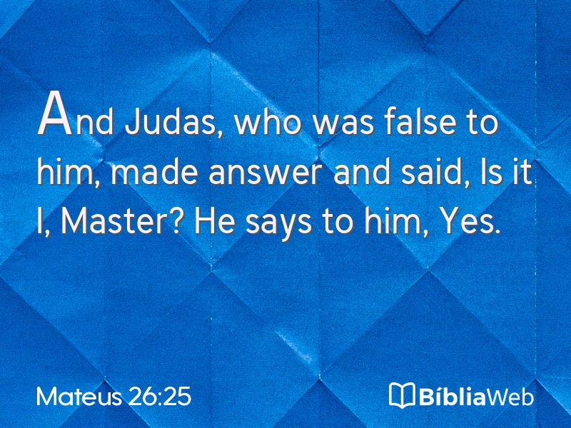 Mateus 26:25 em imagem para compartilhar
