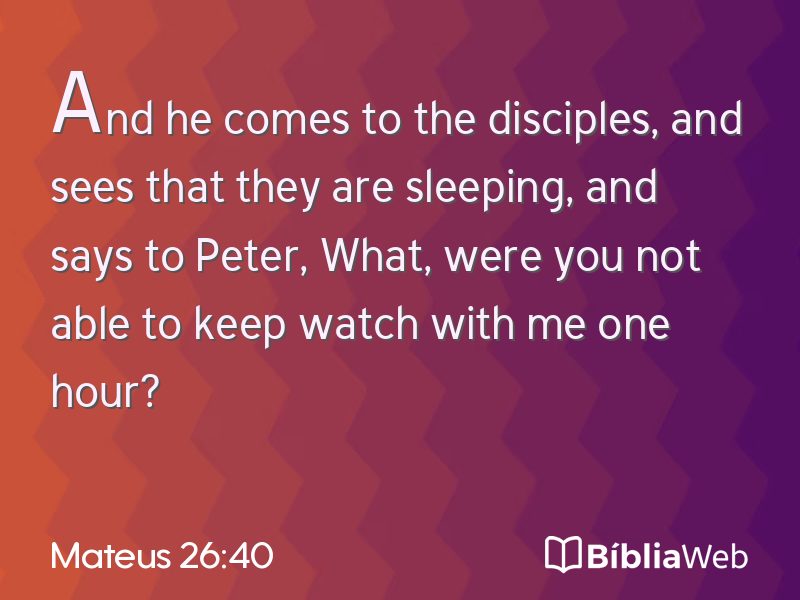 Mateus 26:40 em imagem para compartilhar