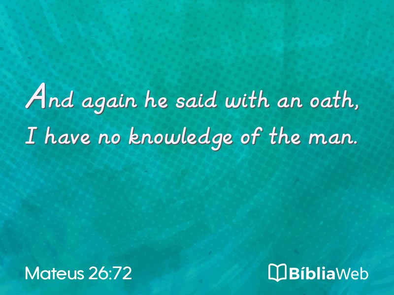 Mateus 26:72 em imagem para compartilhar