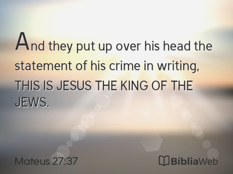 Mateus 27:37 em imagem para compartilhar