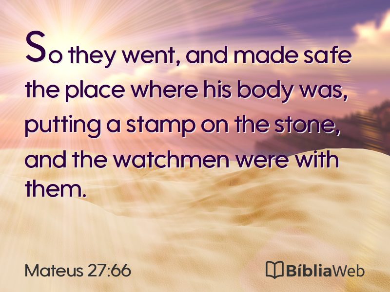 Mateus 27:66 em imagem para compartilhar