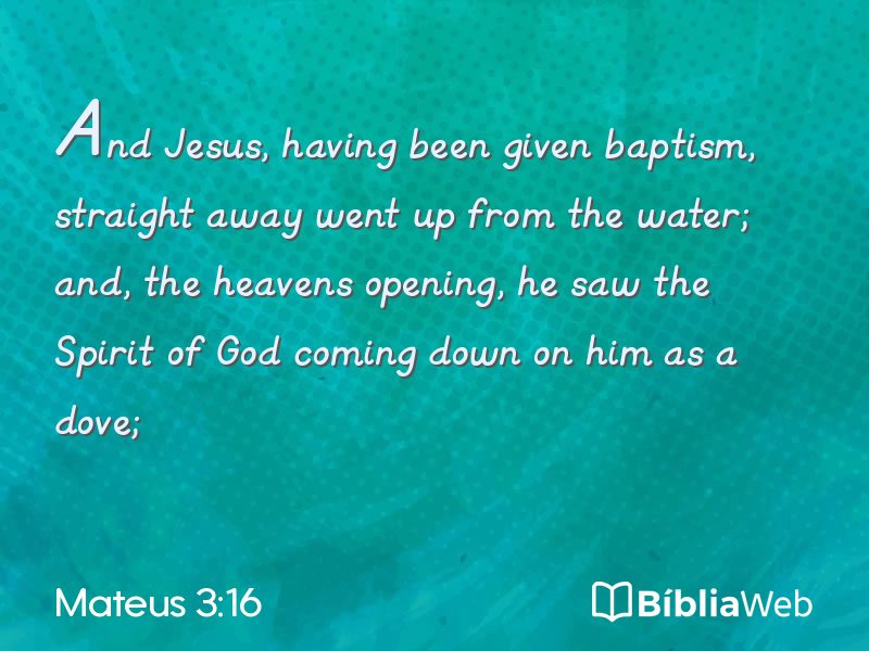 Mateus 3:16 em imagem para compartilhar