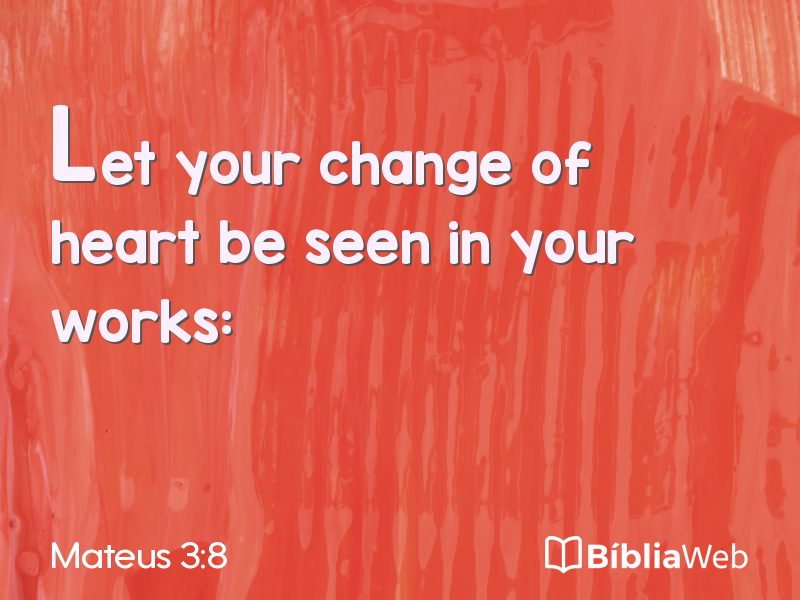 Mateus 3:8 em imagem para compartilhar