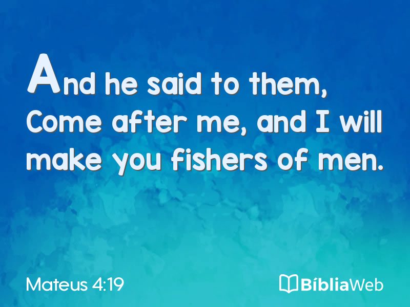 Mateus 4:19 em imagem para compartilhar