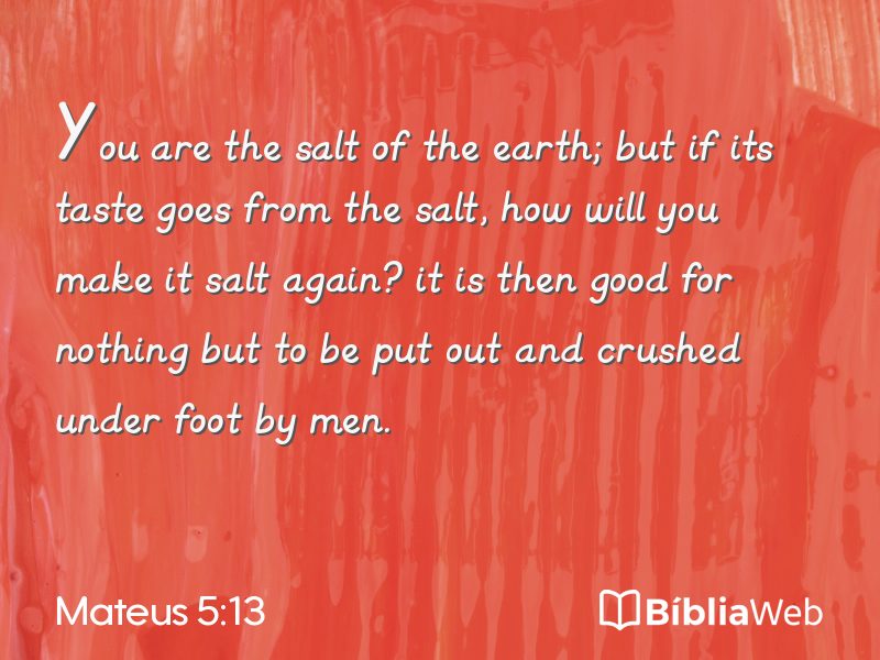 Mateus 5:13 em imagem para compartilhar