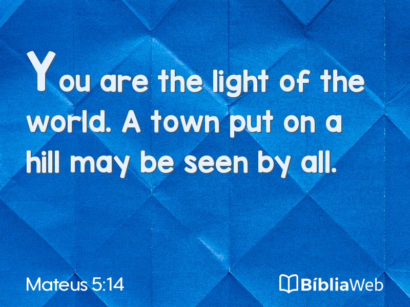 Mateus 5:14 em imagem para compartilhar
