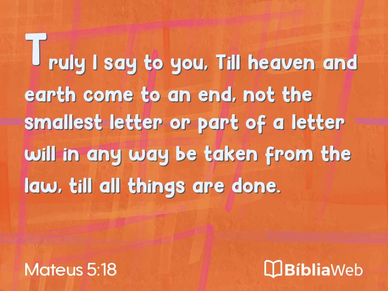 Mateus 5:18 em imagem para compartilhar