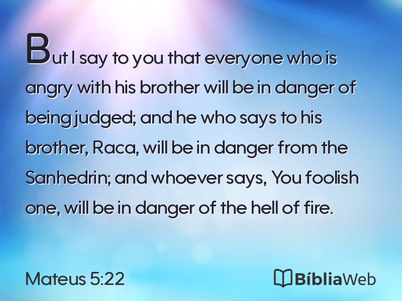 Mateus 5:22 em imagem para compartilhar