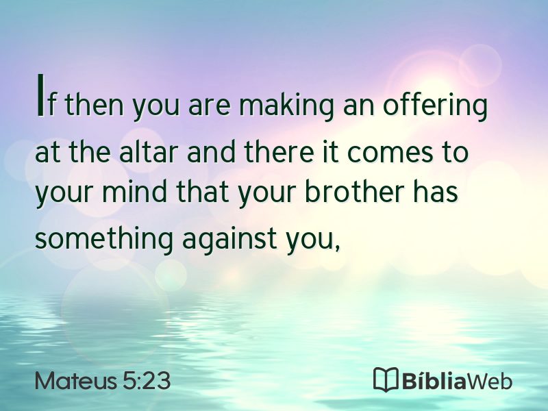 Mateus 5:23 em imagem para compartilhar