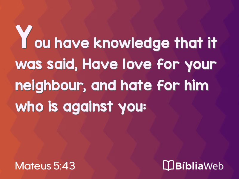 Mateus 5:43 em imagem para compartilhar