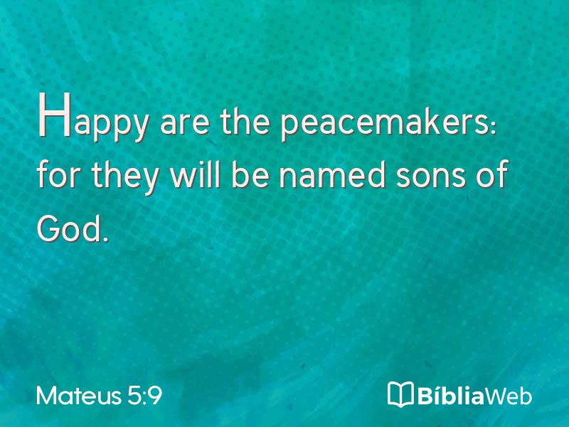 Mateus 5:9 em imagem para compartilhar