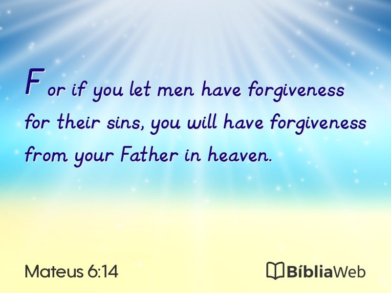 Mateus 6:14 em imagem para compartilhar