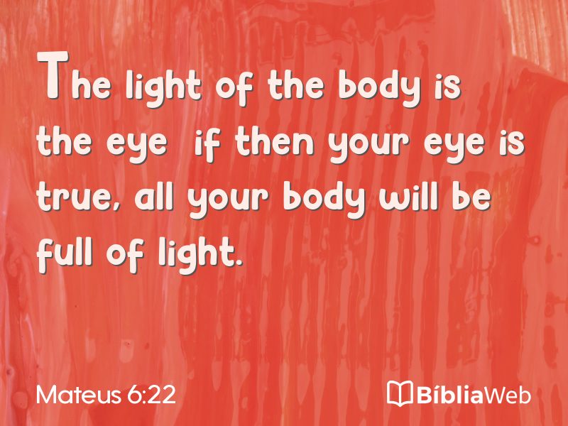 Mateus 6:22 em imagem para compartilhar