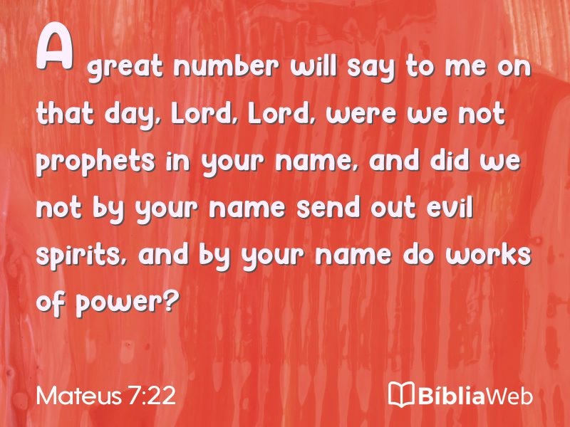 Mateus 7:22 em imagem para compartilhar