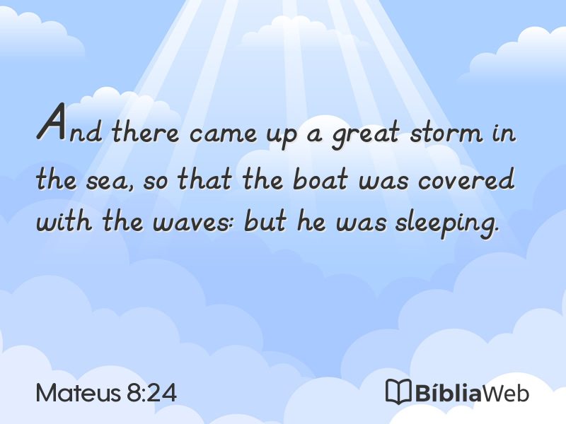 Mateus 8:24 em imagem para compartilhar