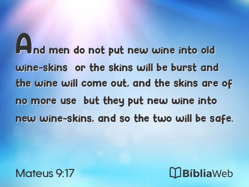 Mateus 9:17 em imagem para compartilhar