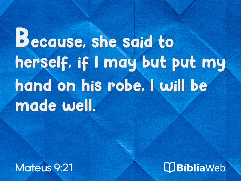 Mateus 9:21 em imagem para compartilhar