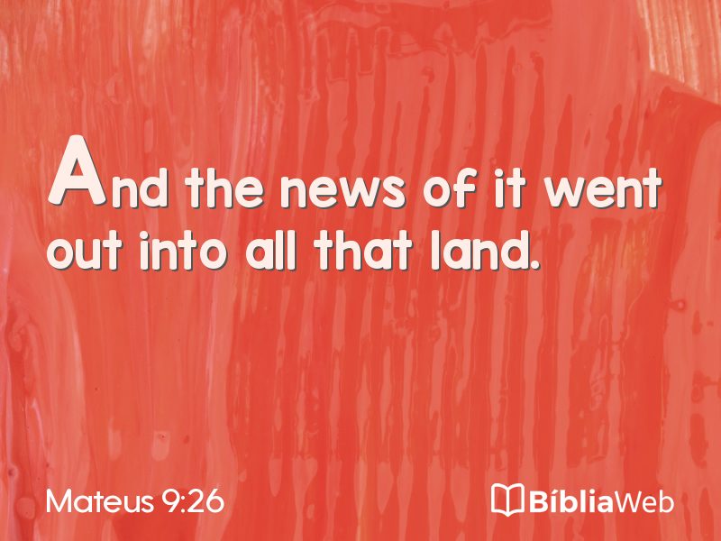 Mateus 9:26 em imagem para compartilhar