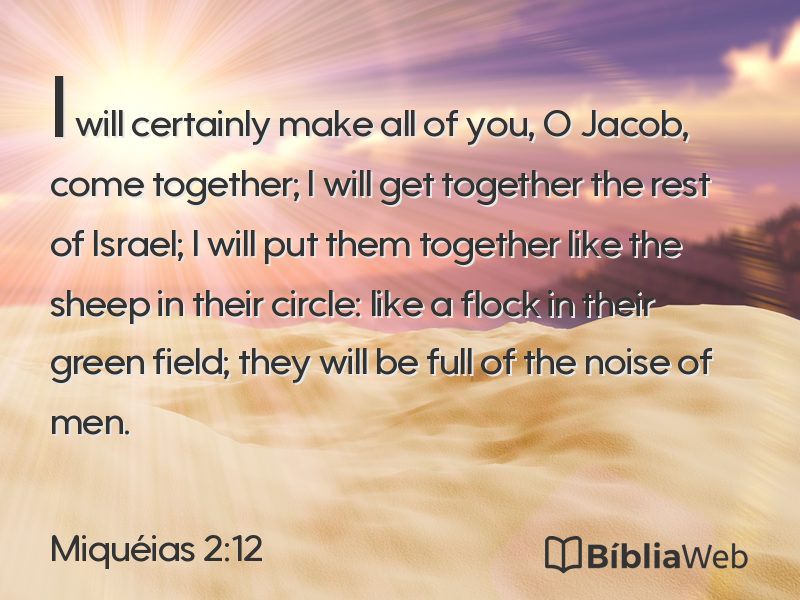 Miquéias 2:12 em imagem para compartilhar